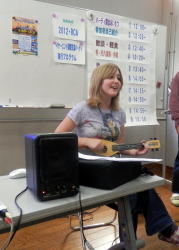 留学生(USA)の演奏と歌