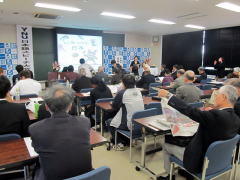 スピーチ大会会場で