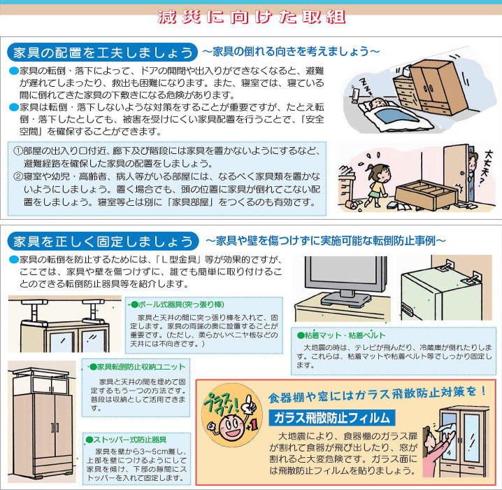 家具の転倒予防