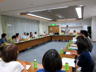後藤会長の挨拶(合同会の会場で)